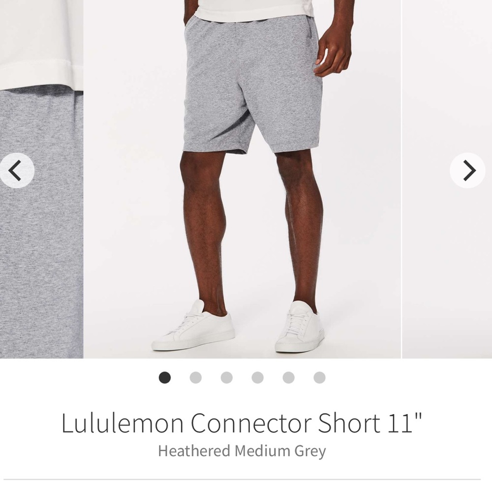 lululemon athletica Connector Heathered Grey Athletic Shorts